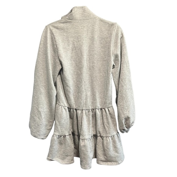 Topshop Tiered Zip Up Mini Sweater Dress, New with Tags - Picture 3 of 6